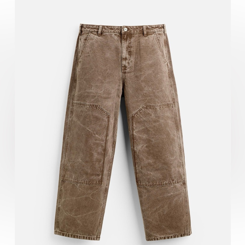 NWT ZARA WASHED EFFECT SEAMED PANTS